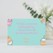 Latte pret fun bobba-thee verjaardag bedankkaart (Staand voorkant)