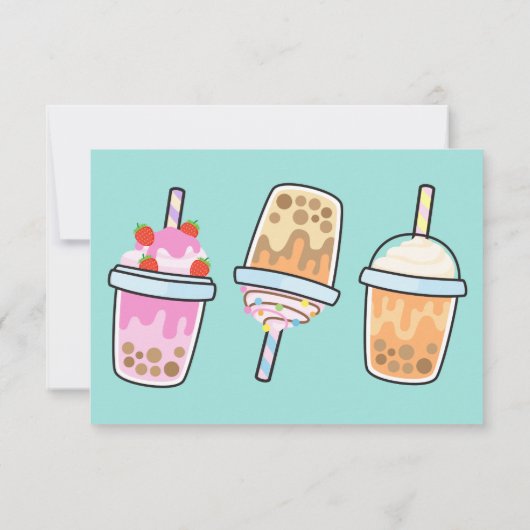 Latte pret fun bobba-thee verjaardag bedankkaart (Achterkant)