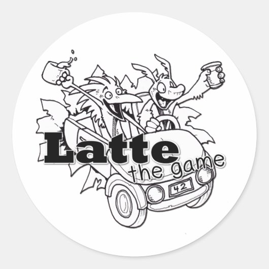 Latte Ronde Sticker (Voorkant)