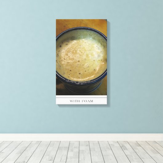 Latte schuimkunst op Canvas (Insitu (Houten vloer))