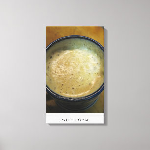 Latte schuimkunst op Canvas Afdruk