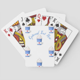 Latte & slagroom (Blauw) Pokerkaarten