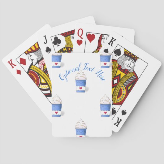 Latte & slagroom (Blauw) Pokerkaarten (Achterkant)