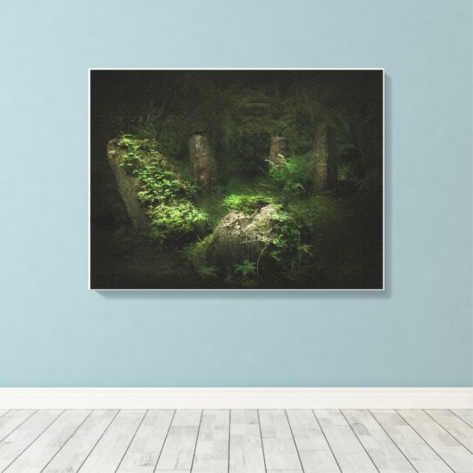 Latte Stones omver van Tasa Jinapsan Way Canvas Afdruk (Insitu (Houten vloer))