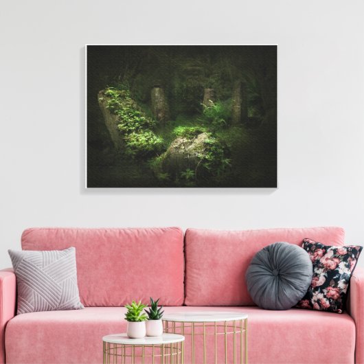 Latte Stones omver van Tasa Jinapsan Way Canvas Afdruk (Insitu (Woonkamer))