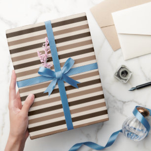 Latte Streep Laag Cadeaupapier