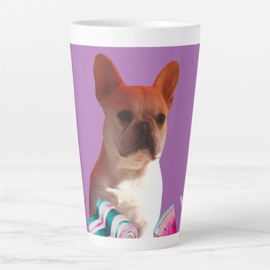 Latte Tasse französische Bulldogge Mok (Voorkant)