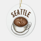 Latte WA Washington Coffee Cup Keramisch Ornament (Links)