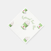 Latte & Wipped Cream (Groen) Napkins Servet (Hoek)