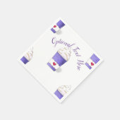 Latte & Wipped Cream (Paars) Napkins Servet (Hoek)