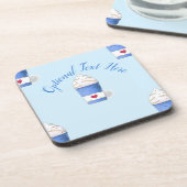 Latte & Witte Slagroom (Blauw)   Bier Onderzetter (Linkerzijde)