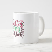 latten en lippenstift grote koffiekop (Voorkant rechts)