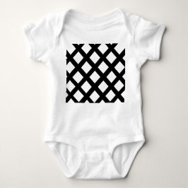 Lattice Baby Bodysuit (Crème & Zwart)