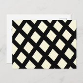 Lattice Briefkaart (Crème & Zwart) (Voorkant / Achterkant)