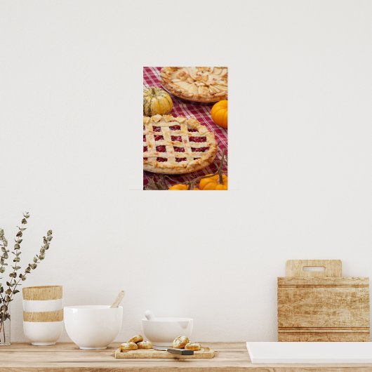 Lattice Cherry Pie en Apple Pie Poster (Keuken)