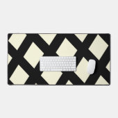 Lattice Desk Mat (Crème & Zwart) (Keyboard & Muis)