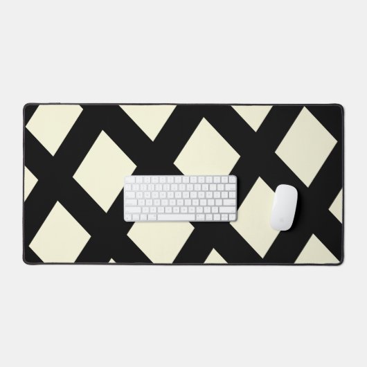 Lattice Desk Mat (Crème & Zwart) (Keyboard & Muis)