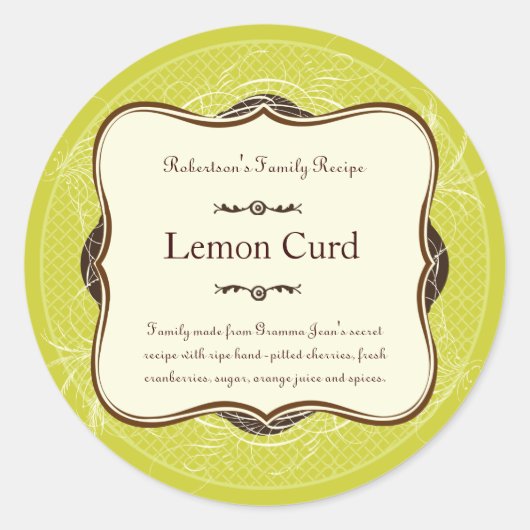 Lattice & Feathers Gift Label Sticker (Voorkant)