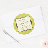 Lattice & Feathers Gift Label Sticker (Envelop)