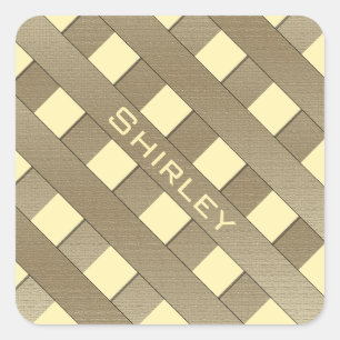 Lattice Fence by Shirley Taylor Vierkante Sticker
