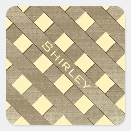 Lattice Fence by Shirley Taylor Vierkante Sticker (Voorkant)