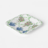 Lattice Green Topiary Rozen Ginger jars jar Papieren Bordje (Gebogen)