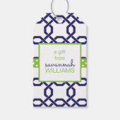 Lattice & Grosgrain Gepersonaliseerde Gift Labels Cadeaulabel (Voorkant)