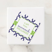 Lattice & Grosgrain Gepersonaliseerde Gift of Favo Bedankjes Labels (In situ)