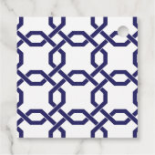 Lattice & Grosgrain Gepersonaliseerde Gift of Favo Bedankjes Labels (Achterkant)