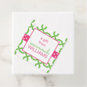 Lattice & Grosgrain Gepersonaliseerde Gift of Favo Bedankjes Labels (In situ)