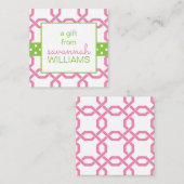 Lattice & Grosgrain Gift Enclosure Kaarten Notitiekaartje (Voorkant / Achterkant)