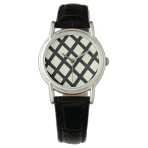 Lattice Horloge (Cream & Zwart)