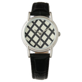 Lattice Horloge (Cream & Zwart)