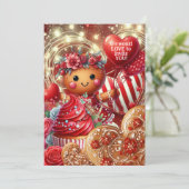 Lattice & Lace Valentijn Gingerbread Party Kaart (Staand voorkant)