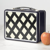 Lattice Metal Lunchbox (Crème & Zwart) (In situ)