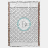 Lattice Morocan Tegel Monogram Pattern Deken (Voorkant Verticaal)