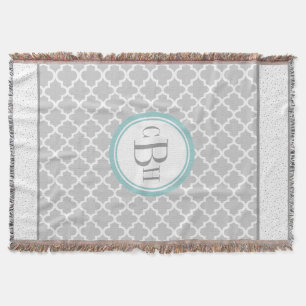 Lattice Morocan Tegel Monogram Pattern Deken