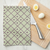 Lattice Pansy Tea Towel Theedoek (Quarter Fold)