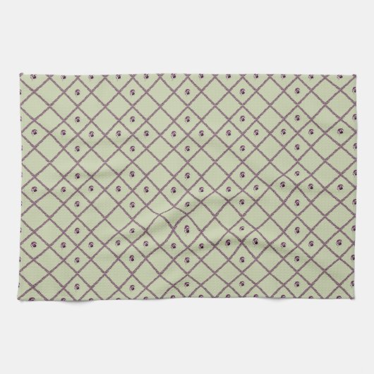 Lattice Pansy Tea Towel Theedoek (Horizontaal)