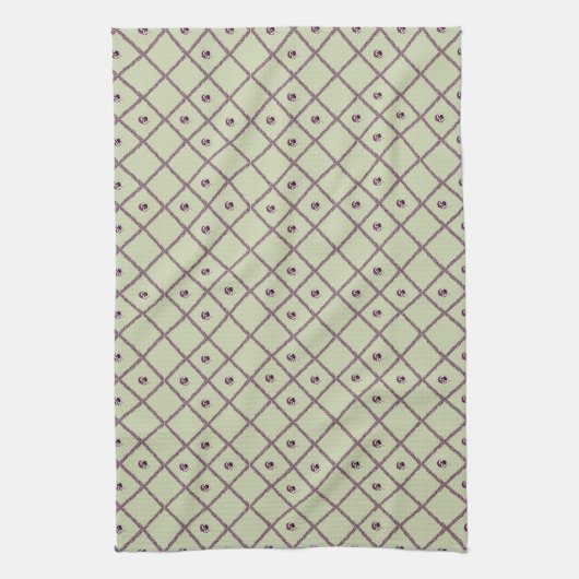 Lattice Pansy Tea Towel Theedoek (Verticaal)