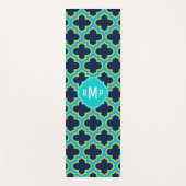 Lattice Pattern in Turquoise Green Blue Yogamat (Voorkant)
