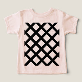 Lattice peuter T-shirt (crème & zwart)