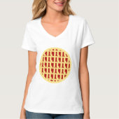 Lattice Pie - Red (Cherry/aardbei/etc.) - Pi Day T-shirt (Voorkant)
