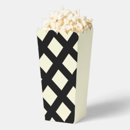 Lattice Popcorn Doos (Crème & Zwart) Bedankdoosjes