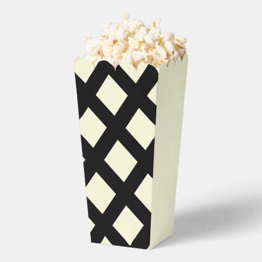 Lattice Popcorn Doos (Crème & Zwart) Bedankdoosjes (Popped)