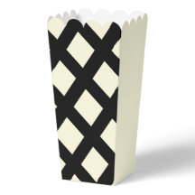 Lattice Popcorn Doos (Crème & Zwart)