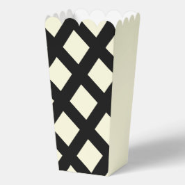 Lattice Popcorn Doos (Crème & Zwart) Bedankdoosjes