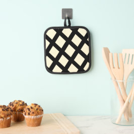 Lattice Pot Houder (Crème & Zwart)