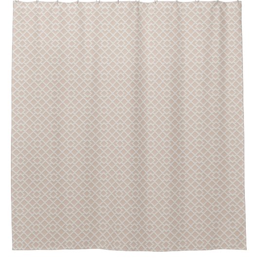 Lattice Print Pattern  Classic Dusty Pink Douchegordijn (Voorkant)