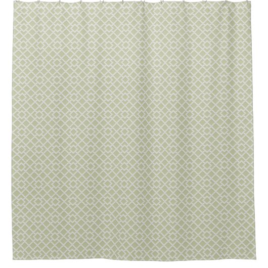 Lattice Print Pattern Classic Green Douchegordijn (Voorkant)